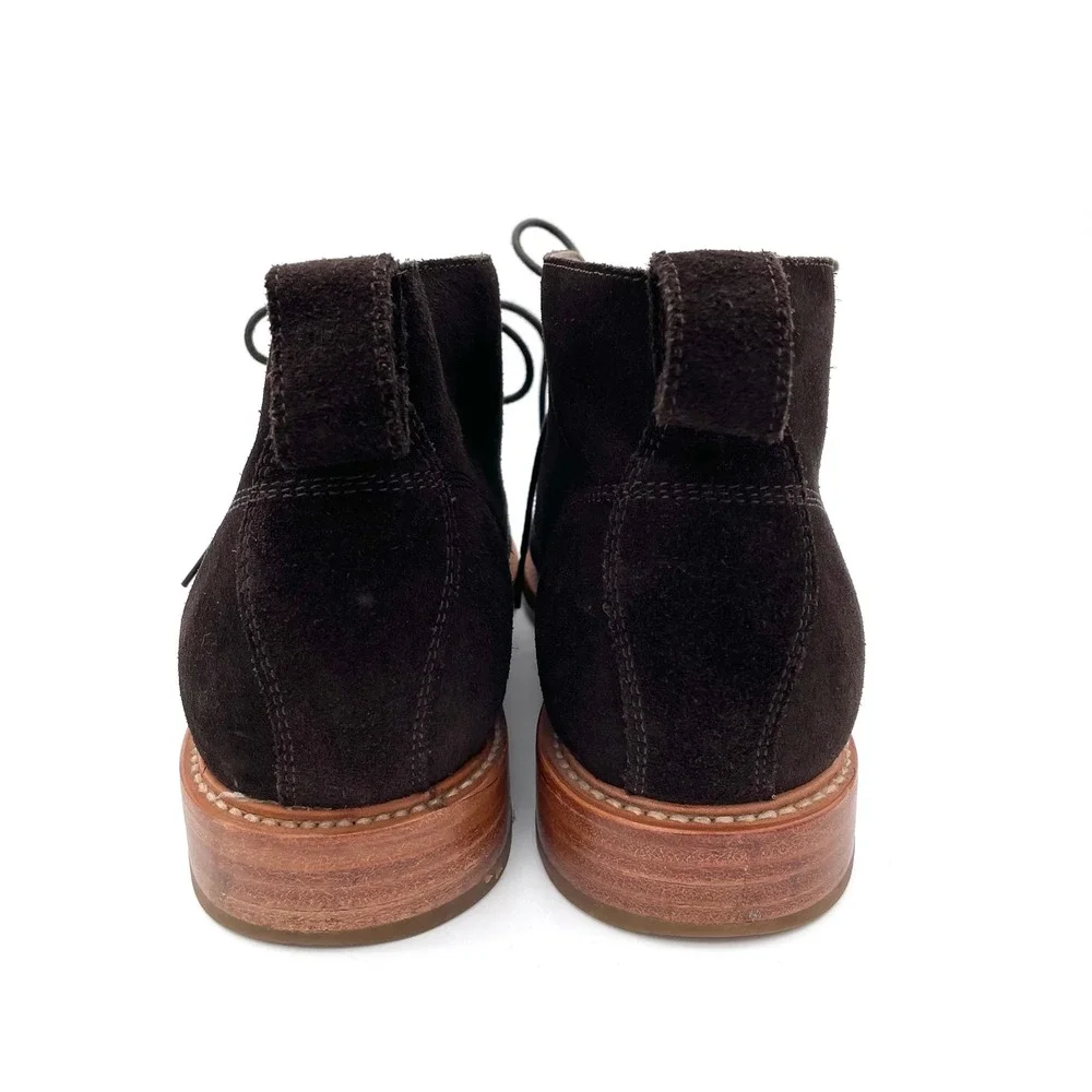 Taylor Stitch The Chukka Mens 12 Dark Brown Suede Excellent Goodyear Welted Boot